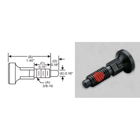 S & W Manufacturing Steel Delrin, Hdle Lck w/P, 3/8-16" DKLW38